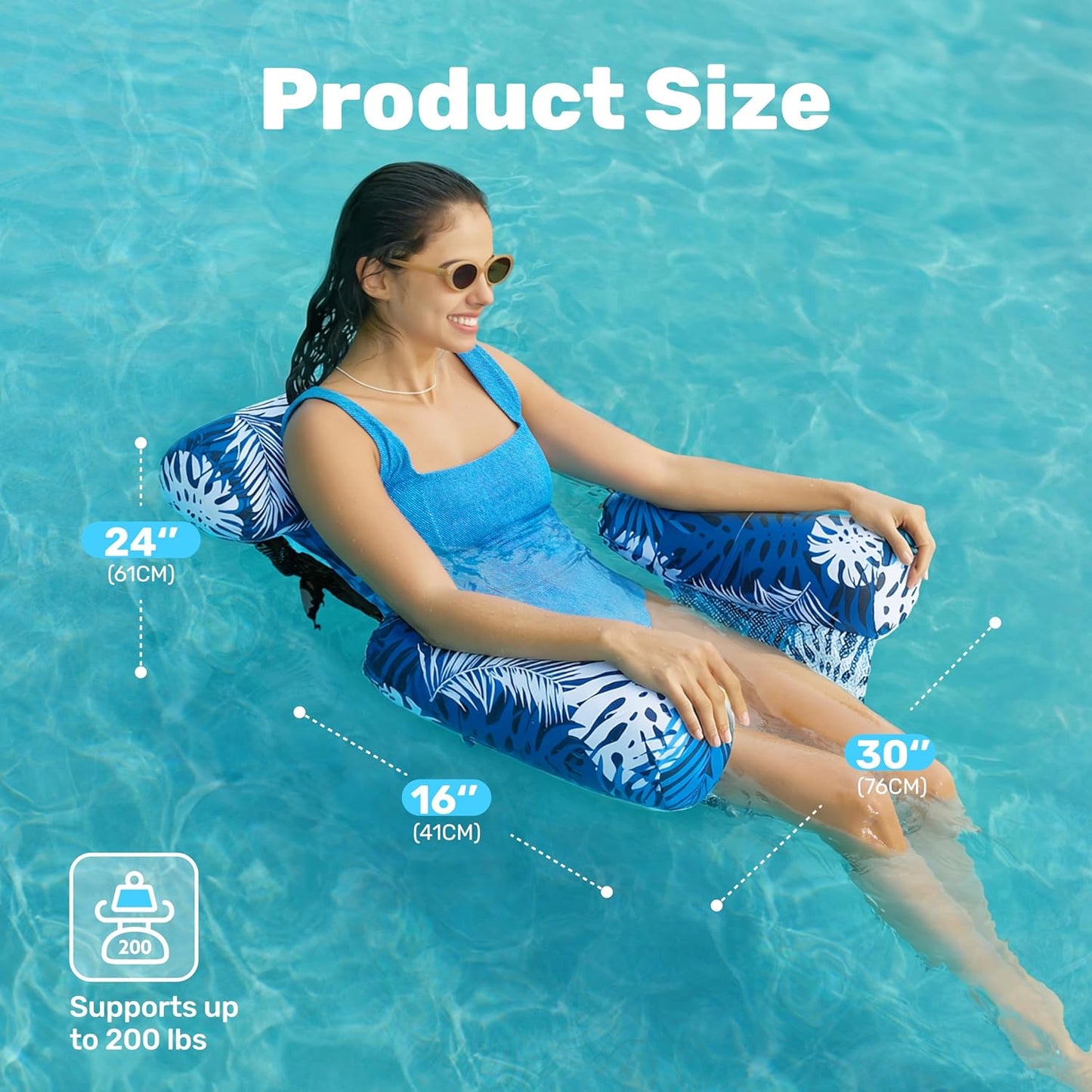 SLOOSH Inflatable Pool Floats Adult,2 Packs Floating Lounge Chairs,Blow up Pool Noodles for Adult Heavy