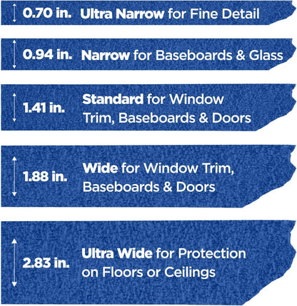 ScotchBlue Original Multi-Surface Painters Tape, 1 Inch Wide (0.94 In. x 60 Yds), 6 Rolls, Blue Paint Tape Protects Surfaces and Removes