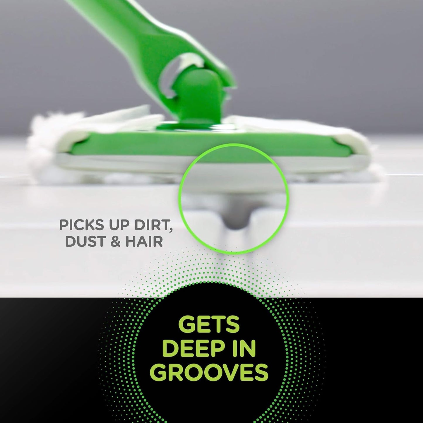 Sweep + Mop, Dry Pads Refill, Floor Cleaner for Dirt, Dust, Hair, Cleaning Cloths for Mopping Home, Bathroom
