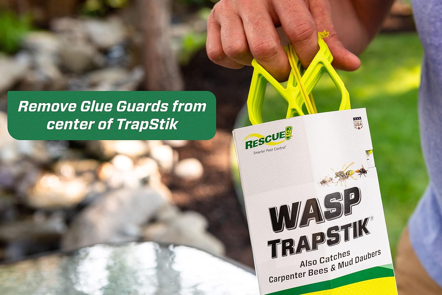 RESCUE! VisiLure TrapStik for Wasps, Mud Daubers, Carpenter Bees 2 Pack