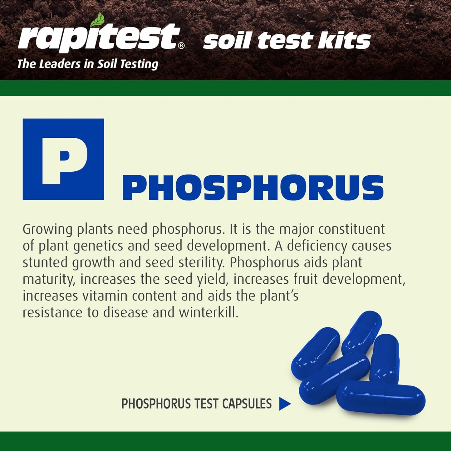 Rapitest Soil Test Kit for Gardens, Vegetables, Flowers and Lawns. USA designed and assembled soil tester