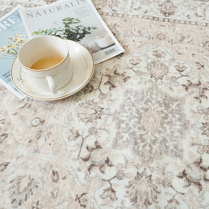 2x6 Hallway Washable Runner Rug : Vintage Soft Kitchen Laundry Runner with Non Slip Backing Farmhouse Entryway Living Room Floor Mat Stain Resistant