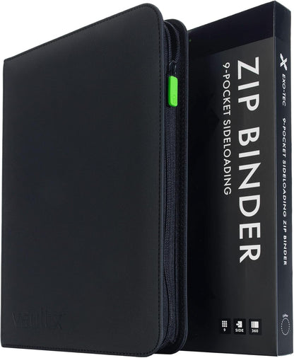 Vault X 9 Pocket Trading Card Zip Binder, 360 Cards, Premium Exo-Tec Album Material, 20 Side-Loading Pages, Folder for Collectible Games