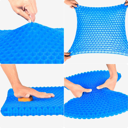 Gel Seat Cushion, Cooling seat Cushion (Super Large & Thick), Breathable Honeycomb Design Absorbs Pressure Points Seat