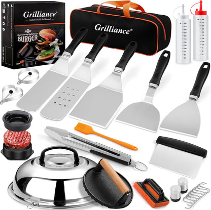 Grilliance 27pcs Griddle Accessories Kit for Blackstone, Professional Hibachi Flat Top Grill