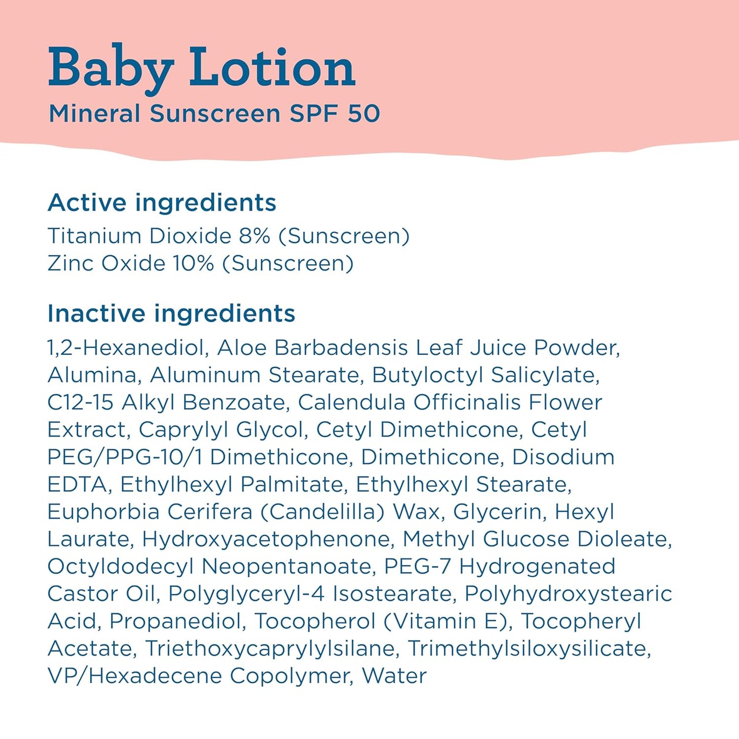 Blue Lizard BABY Mineral Sunscreen with Zinc Oxide, SPF 50+, Water Resistant, UVA/UVB Protection with Smart Cap Technology - Fragrance