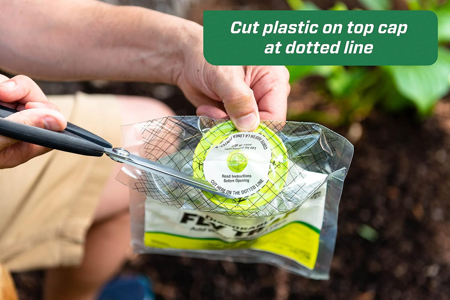 RESCUE! Outdoor Disposable Fly Trap Hanging Fly Catcher with Attractant Bait, Fly Bag for Patio