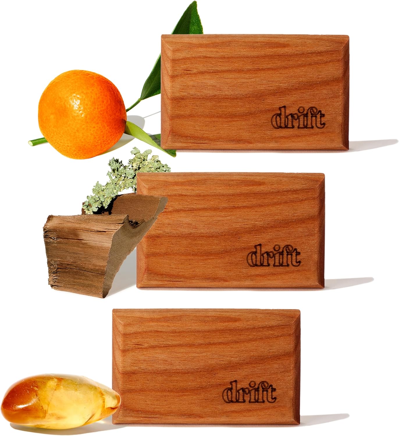 Drift Car Air Freshener - The Original Wood Air Freshener - Car Odor Eliminator - Long Lasting Scent - Metal Clip - Essential Oils - Clean
