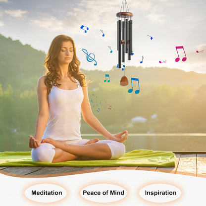 Bursvik Large Aluminium Wind Chimes 37" to Create a Zen Atmosphere Suitable for Outdoor