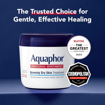 Aquaphor Healing Ointment, Advanced Therapy Skin Protectant, Multi-Purpose Healing Ointment and Body Moisturizer, For Dry, Cracked