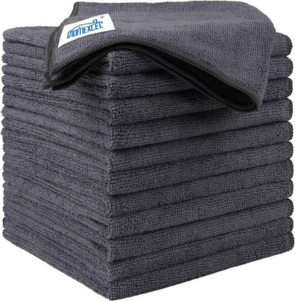 HOMEXCEL Microfiber Cleaning Cloth 12 Pack, 12.5 x 12.5 inch Microfiber Towels for Cars, Ultra Absorbent Washing