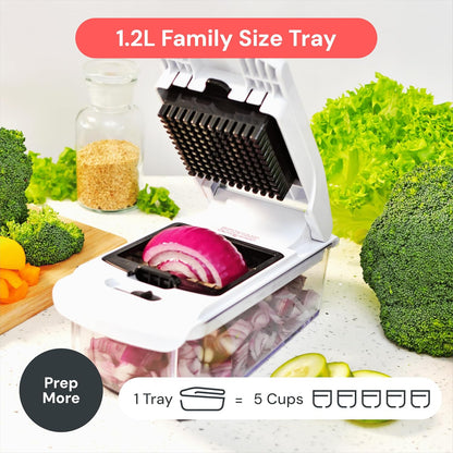 Fullstar The Original Pro Chopper - Vegetable Chopper and Spiralizer, Food Chopper with Container, Fruit Slicer, Kitchen Gadgets &