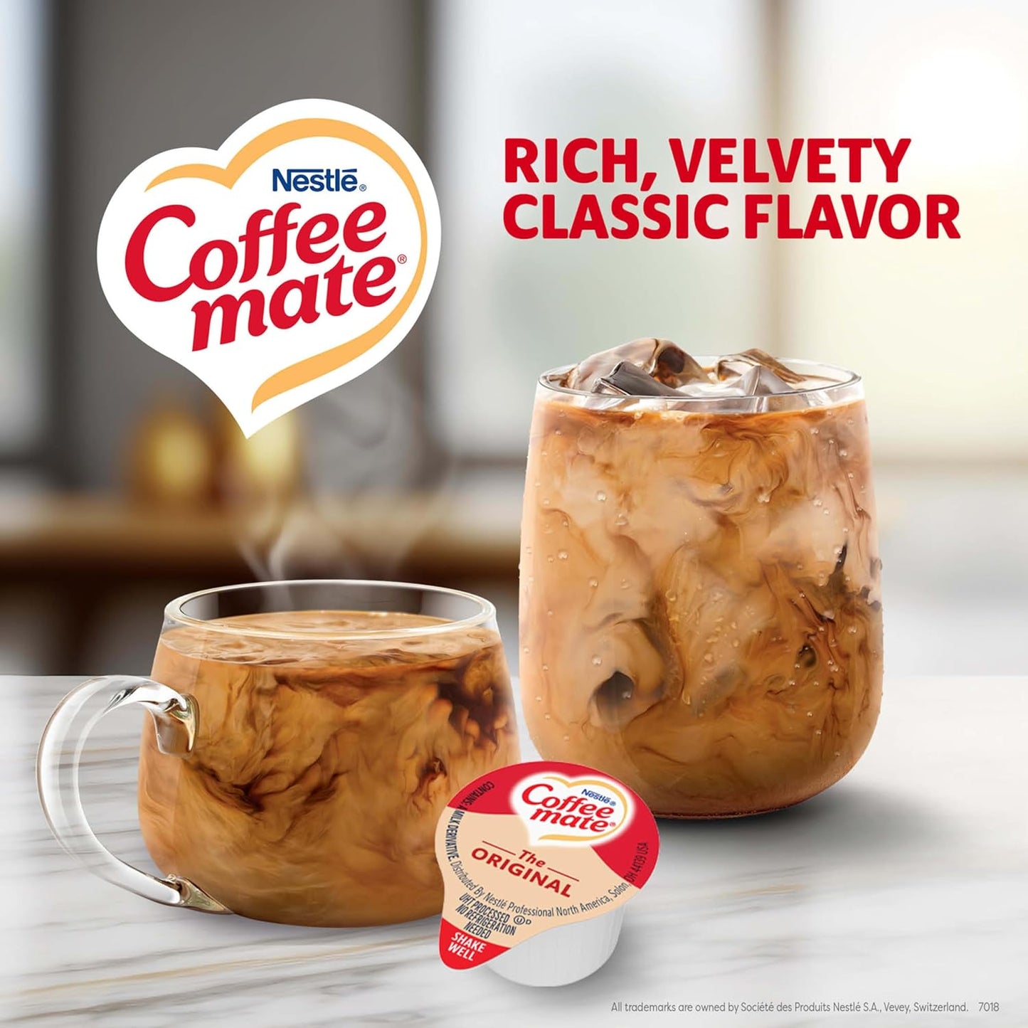 Nestle Coffee mate Coffee Creamer, Original, Liquid Creamer Singles, Non Dairy, No Refrigeration, 0.375 fl oz Tubs (80)