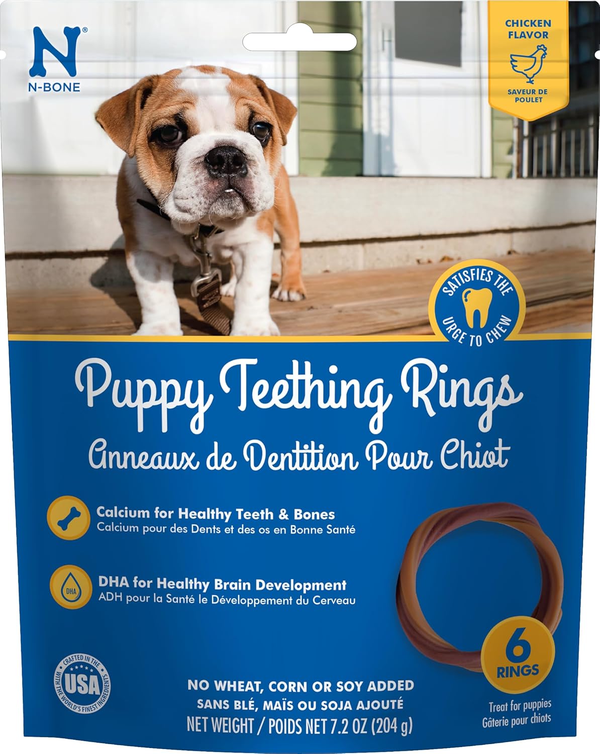 N-Bone Puppy Teething Ring Chicken Flavor (1 Pack Of 6 Rings)