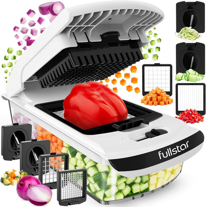 Fullstar The Original Pro Chopper - Vegetable Chopper and Spiralizer, Food Chopper with Container, Fruit Slicer, Kitchen Gadgets &