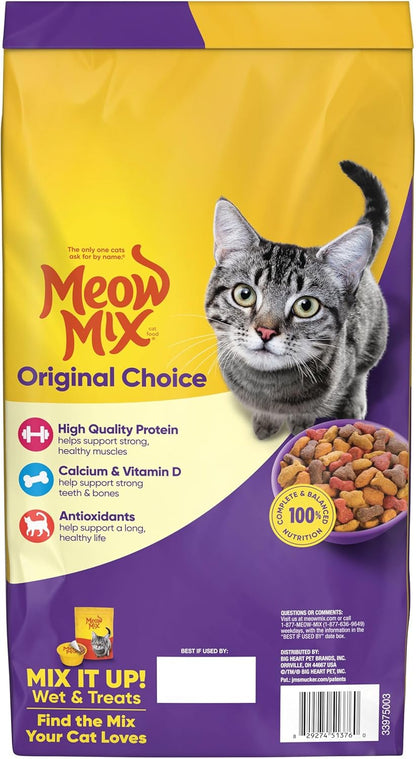 Meow Mix Original Choice Dry Cat Food, 6.3 Pound Bag