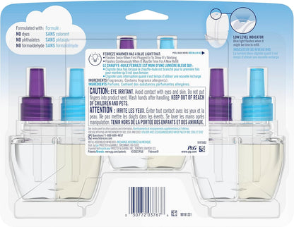 Febreze Plug In Air Freshener, Odor-Fighting Scented Oil Refill, Gain Moonlight Breeze, 3 Refills