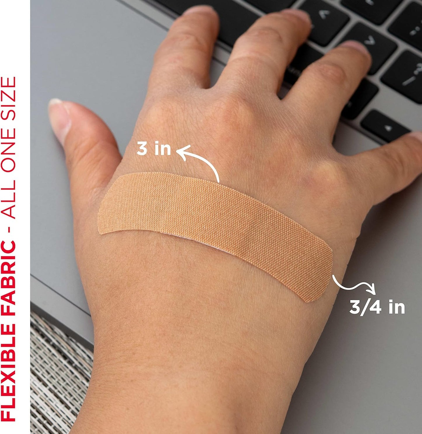 Band-Aid Brand Flexible Fabric Sterile Adhesive Bandages, Comfortable Cushioned Wound Care & Protection for Minor Cuts, Scrapes & Burns, First