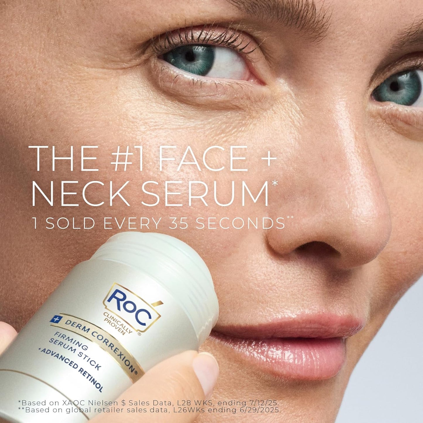 RoC Derm Correxion Retinol Firming Serum Stick with Antioxidants to Visibly Tighten and Firm Wrinkles and Laugh Lines 1.0 oz plus Retinol Eye Cream