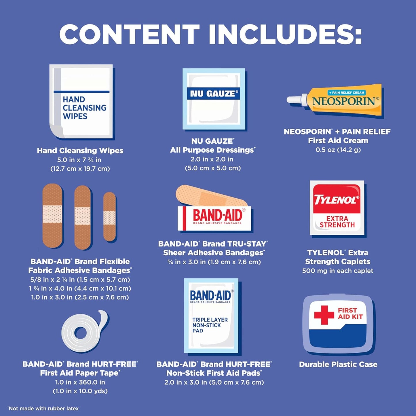BAND-AID Brand Travel Ready Portable Emergency First Aid Kit for Minor Wound Care, Perfect for Home, Car