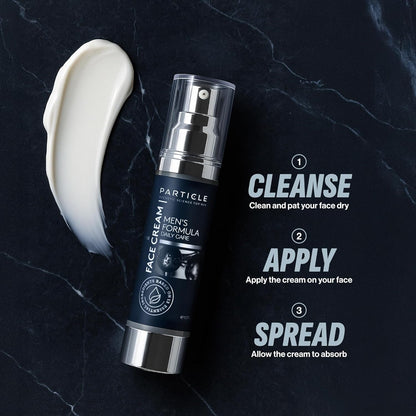 Particle 6-in-1 Face Cream for Men, Mens Daily Hydrating Moisturizer with Vitamin C, Jojoba Oil, Vitamin E & Hyaluronic Acid, Skin Care