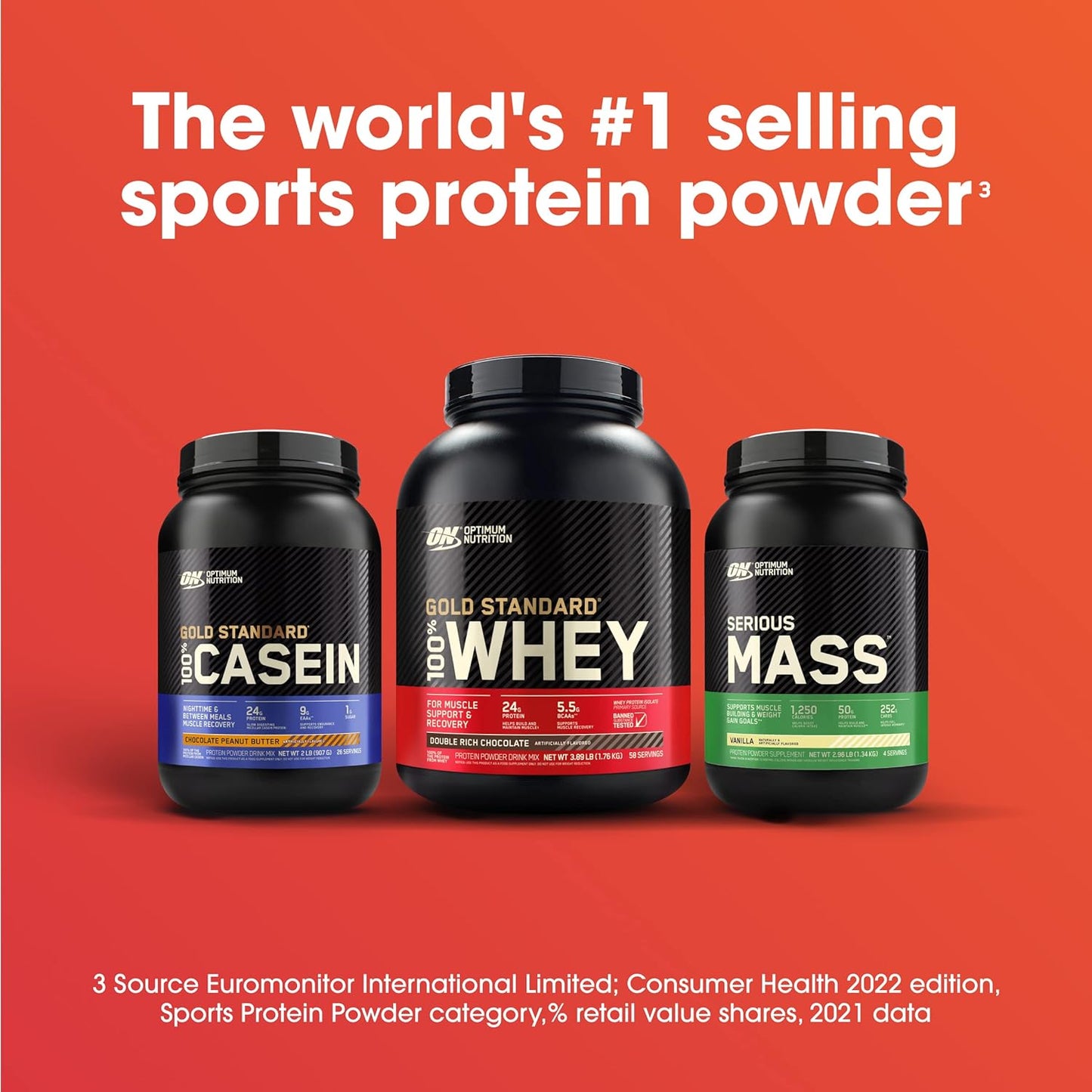 Optimum Nutrition Serious Mass, Weight Gainer Protein Powder, Mass Gainer, Vitamin C and Zinc for Immune Support, Creatine