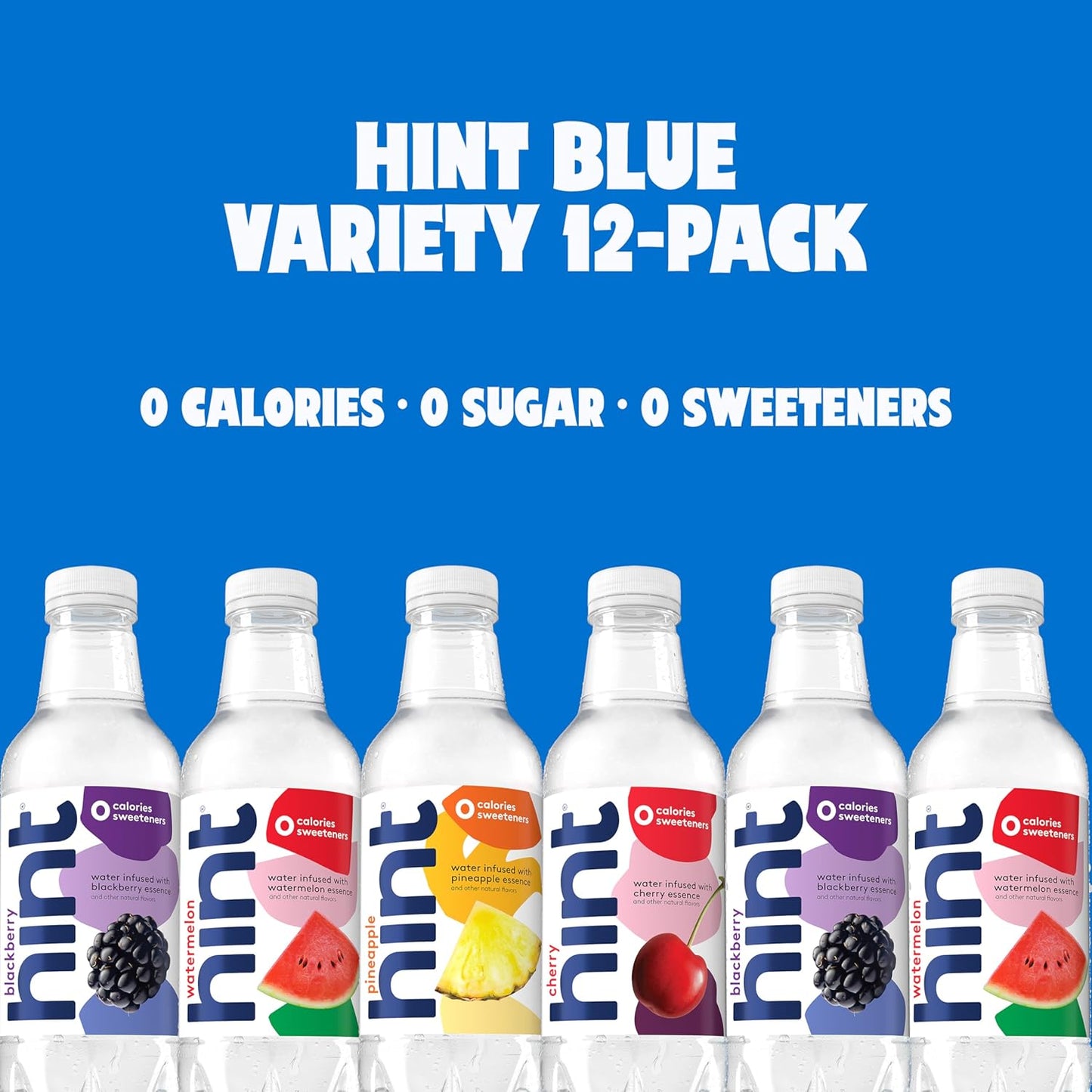Hint Infused Bottled, Best Sellers Variety Pack - Sugar Free Flavored with Zero Calories, Natural