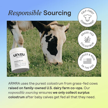 ARMRA Colostrum Powder, Unflavored, Gut Health & Bloating, Skin & Hair, Immunity, Keto, Gluten & Fat-Free, 120 Servings