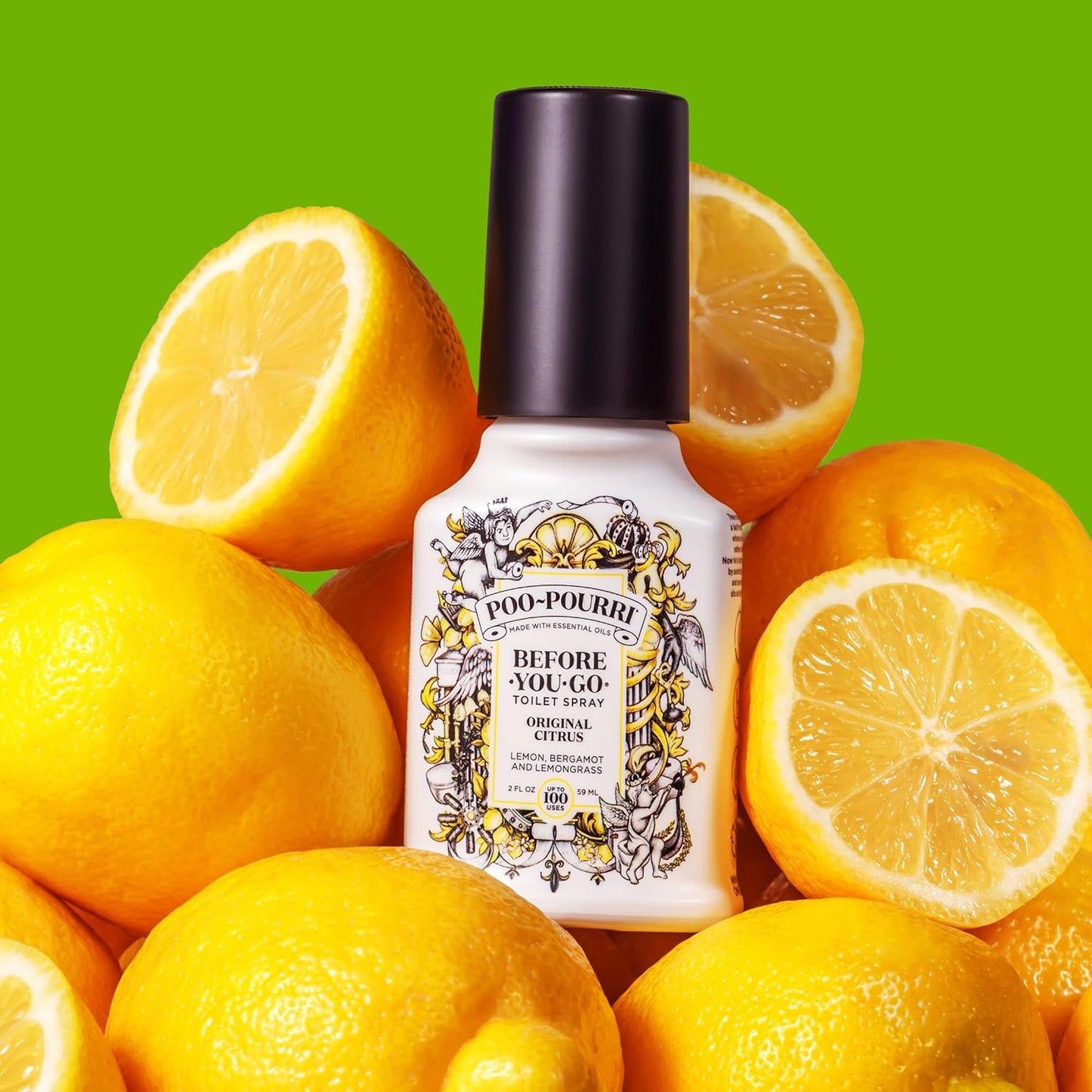 Poo-Pourri Before-You-Go Toilet Spray, Lavender Vanilla, 2 Fl Oz, Up to 100 Uses, Bathroom Odor Deodorizer with Essential Oils for Home or