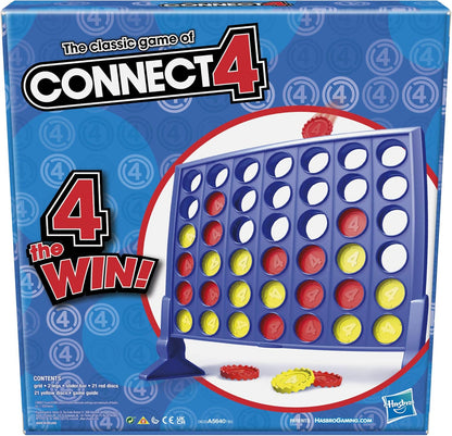 Hasbro Gaming Connect 4 Classic Grid, 4 in a Row Game, Strategy Board Games for Kids, 2 Players for Family and Kids, Easter Gifts for Boys and