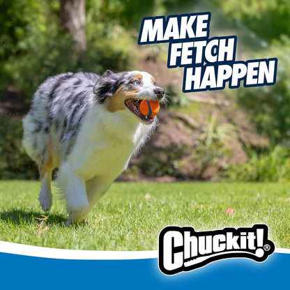 Chuckit! Ultra Ball Dog Toy - Medium Bouncy Fetch Balls For Dogs 20-60 lbs - Made from Durable Rubber - Floating Water Pet Toys - Size Medium -