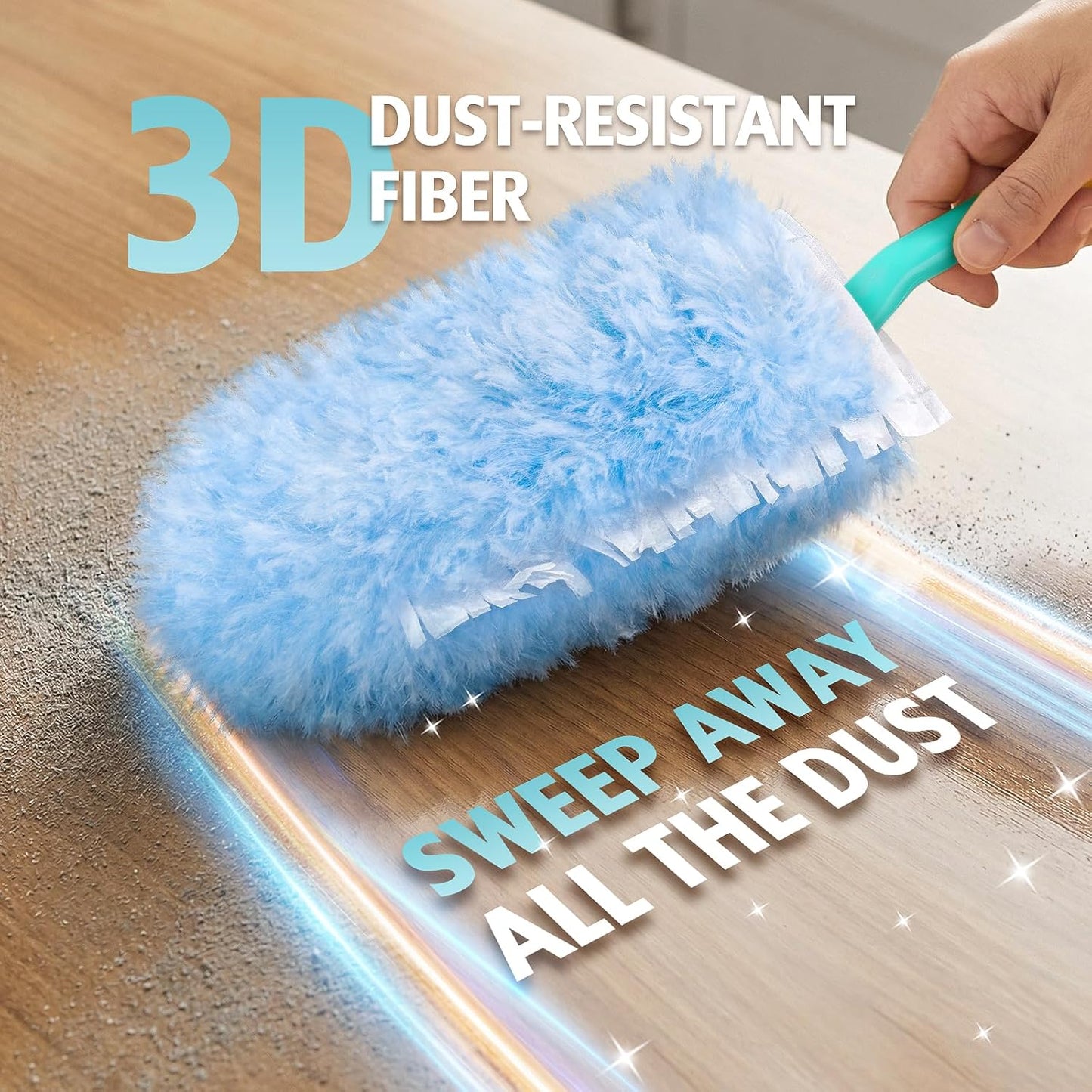 Duster Refill for Swiffer Duster, 30 Count Heavy Duty 2 Side 360 Duster Refills with 1 Handle, 4X