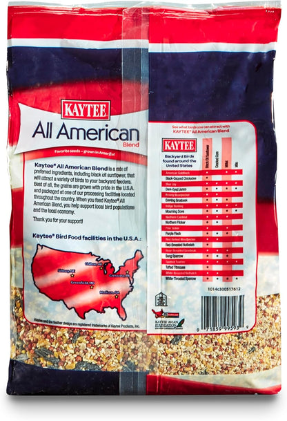 Kaytee All American Wild Bird Food Seed Blend for Cardinals, Blue Jays, Finches & Other Outdoor Wild Birds, 5 Pounds