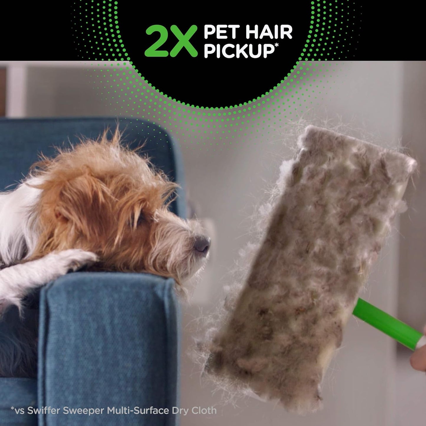 Sweep + Mop, Dry Pads Refill, Floor Cleaner for Dirt, Dust, Hair, Cleaning Cloths for Mopping Home, Bathroom