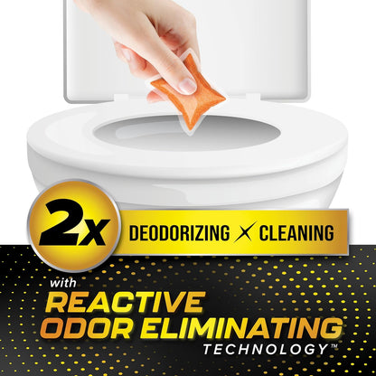 Camco TST MAX RV Toilet Treatment Drop-INs - Control Unwanted Odors & Break Down Waste and Tissue - Safe Septic Tank Treatment - Orange Scent, 30-Pack