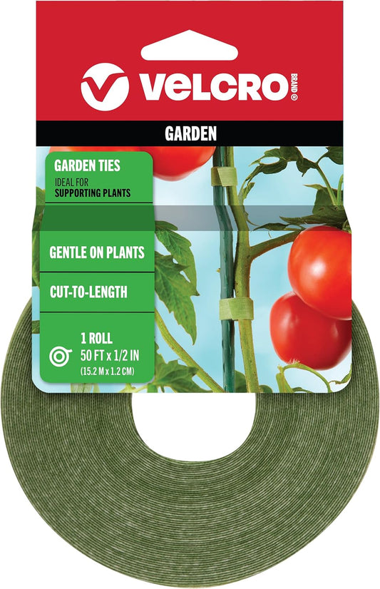 VELCRO Brand VEL-30071-USA ONE-WRAP Garden Ties, Plant Supports for Effective Growing, Strong Grips are Reusable and Adjustable