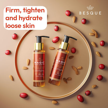 Besque Magic Body Oil, 3.4 FL OZ, After Shower Body Oil For Women, Hydrating Skin Care For Full Body That Plumps