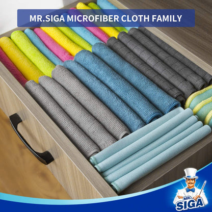 MR.SIGA Microfiber Cleaning Cloth2,Size:12.6" x 12.6"