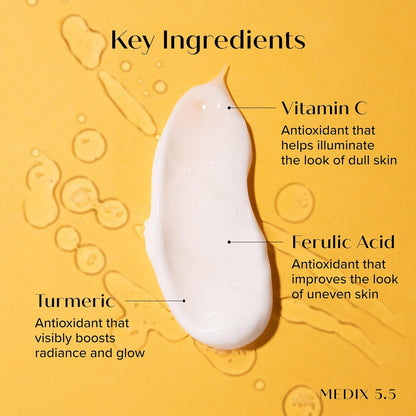 MEDIX Vitamin C Cream + Niacinamide Brightening Body Lotion, Anti Aging Moisturizer Vitamin C Lotion For Women & Men To Soften The Look Of Dark