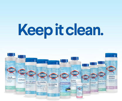 Clorox Pool&Spa Spa Water All-in-One Sanitizer & Shock, Destroys Contaminants, Clears Cloudy Water, 2LB