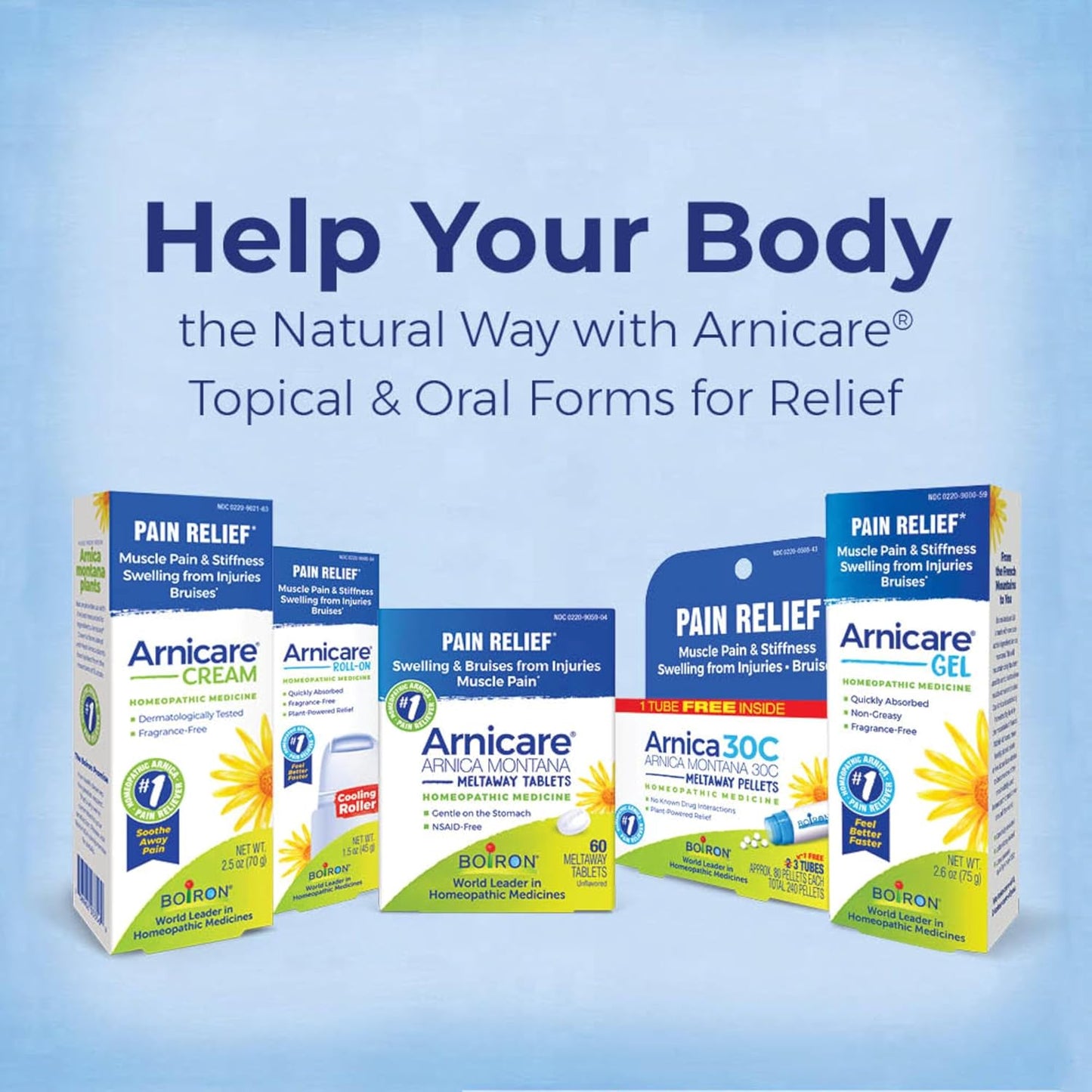 Boiron Arnica Montana 30C Homeopathic Medicine for Relief from Muscle Pain, Muscle Stiffness, Swelling from
