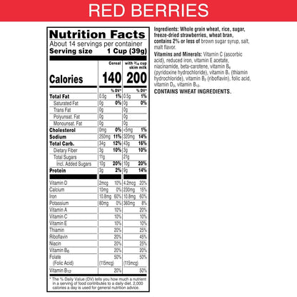 Kellogg's Special K Red Berries Breakfast Cereal, Good Source of Fiber, Giant Size, 19.2 oz