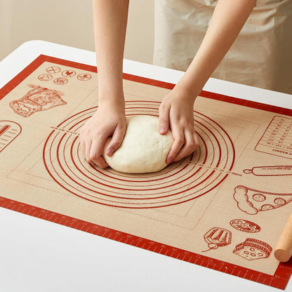 Silicone Baking Pastry Dough Mat - 28x20Inch Extra Large Cookie Bread Rolling Mats Sheet, Nonstick Kitchen Counter Kneading