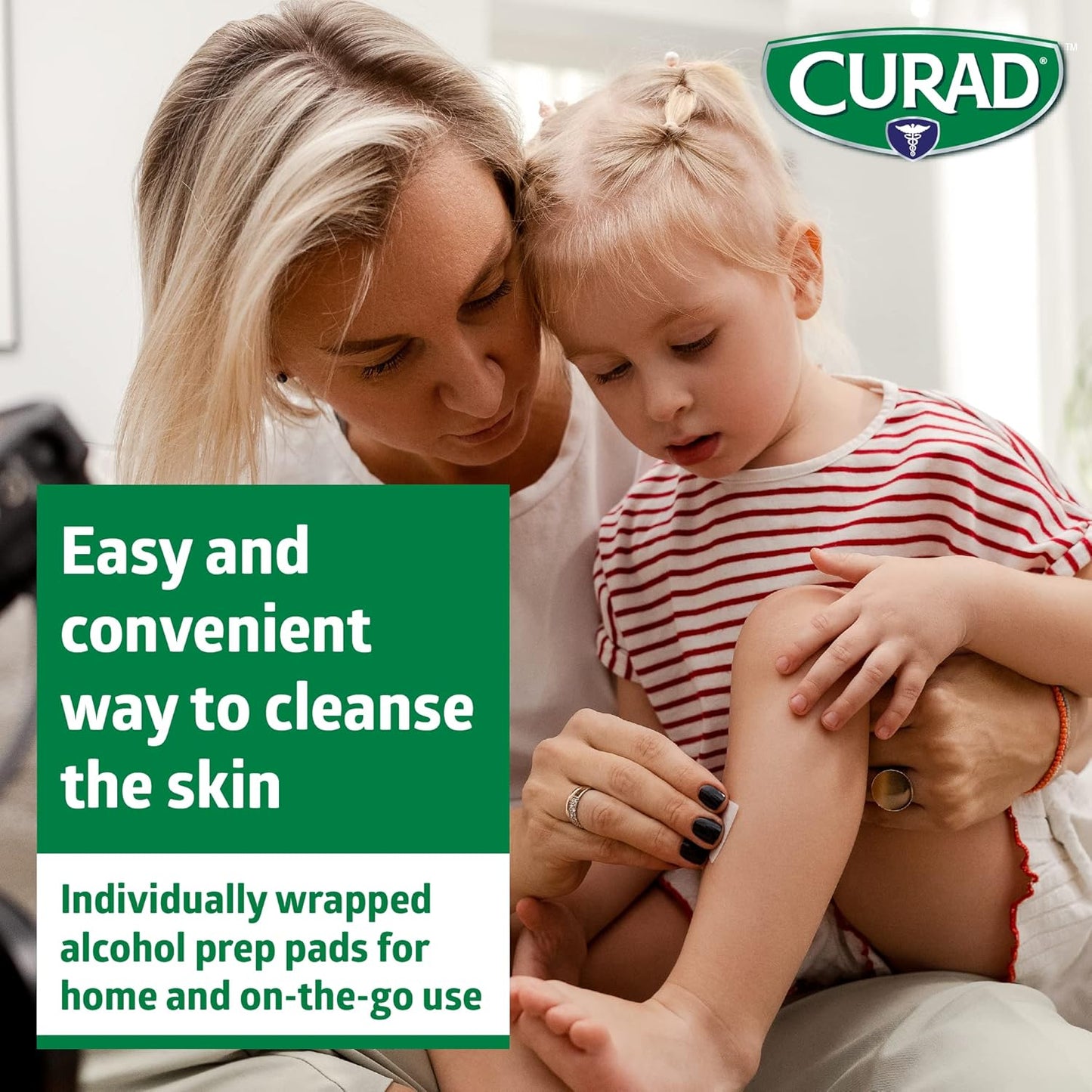 CURAD Alcohol Prep Pads (Pack of 4 Boxes), 400 Pieces of Medium Isopropyl Alcohol Wipes Individually