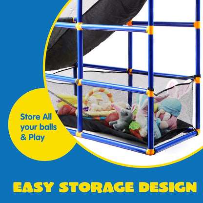 JOYIN Arcade Basketball Game Set with 4 Balls and Hoop for Kids 3 to 12 Years Old Indoor Outdoor Sport Play - Easy Set Up - Air Pump Included - Ideal
