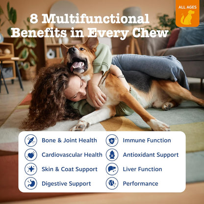 Zesty Paws Dog Multivitamin, Chewable Dog Vitamins and Supplements for Hip & Joints, Skin &