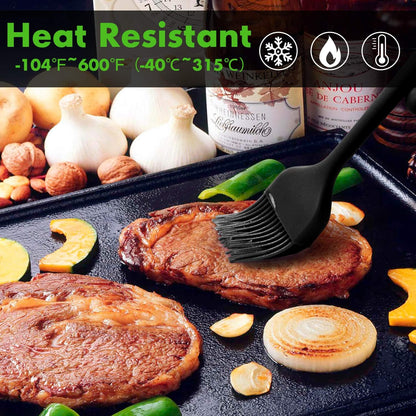 HOTEC 600 Heat Resistasnt Basting Brushes, BPA Free Silicone Pastry