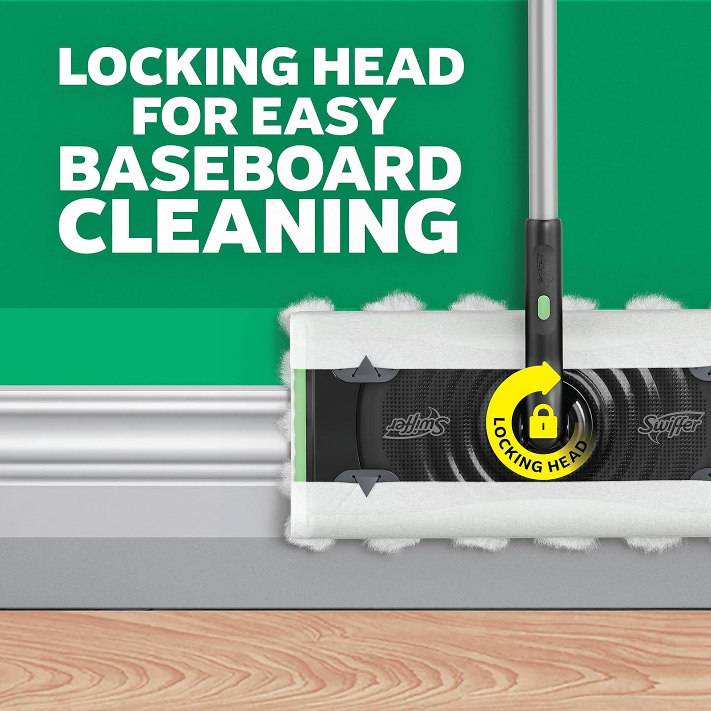 Swiffer Sweep & Mop Deluxe 2-in-1 Multi-Surface Kit for Floor Cleaning, Includes 1 Sweeper Device, 5 Dry Sweeping + 6 Wet Mopping Heavy Duty