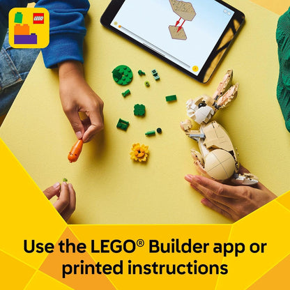 LEGO Creator 3 in 1 Cute Bunny Toy - Building Toy Set with 3 Build Options, Bunny, Seal, or Llama - Animal Figures for Kids, Girls and