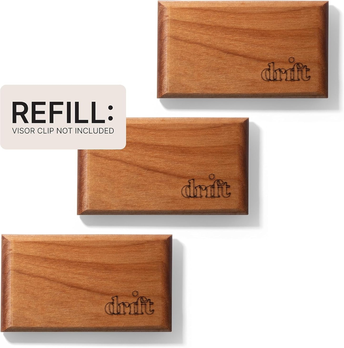 Drift Car Air Freshener - The Original Wood Air Freshener - Car Odor Eliminator - Long Lasting Scent - Metal Clip - Essential Oils - Clean